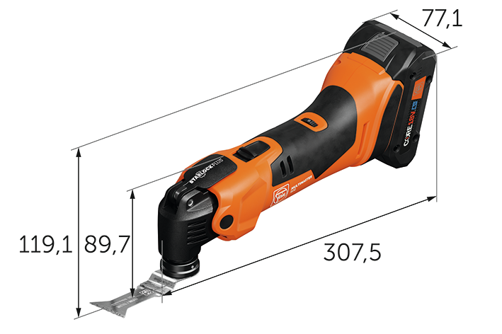 Cordless MULTIMASTER AMM 500 AS 2 Ah with nylon bag